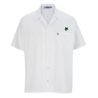 WHITE CHEF SHIRT WITH SNAP FRONT